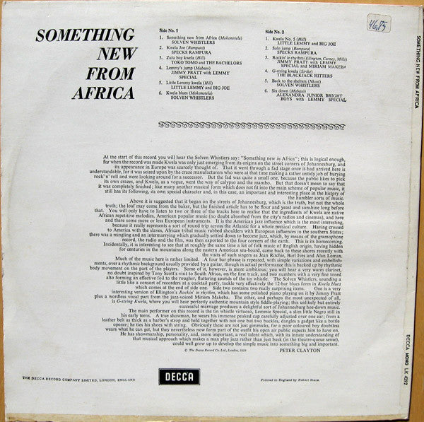 Various : Something New From Africa (LP)