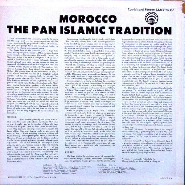 Various : The Pan-Islamic Tradition / Music Of Morocco - Volume 3 (LP, Album, Son)