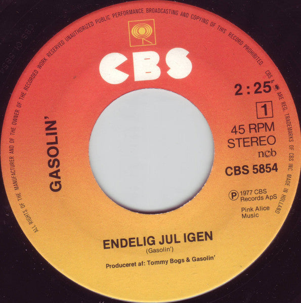 Gasolin' : Endelig Jul Igen (7")