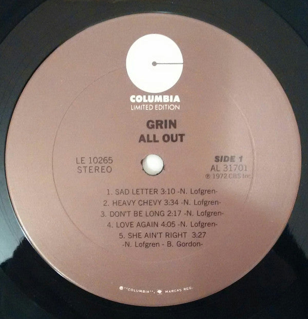 Grin : All Out (LP, Album, RE)