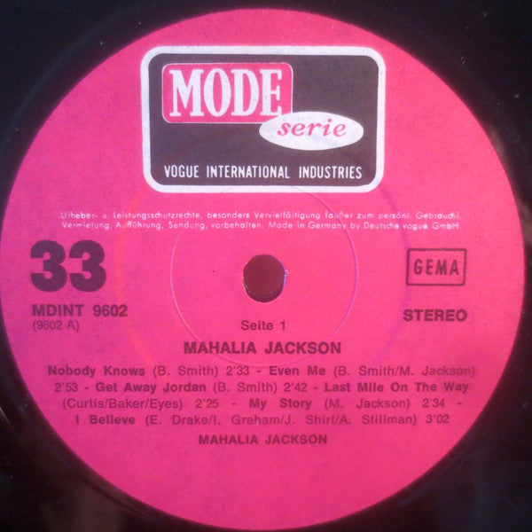 Mahalia Jackson : Mahalia Jackson (LP, Comp)