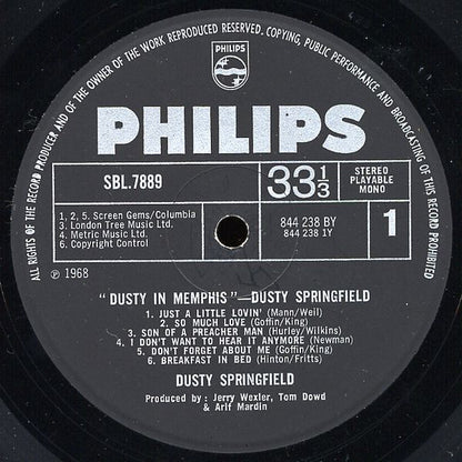 Dusty Springfield : Dusty In Memphis (LP, Album)