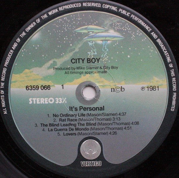 City Boy : It's Personal (LP, Album)