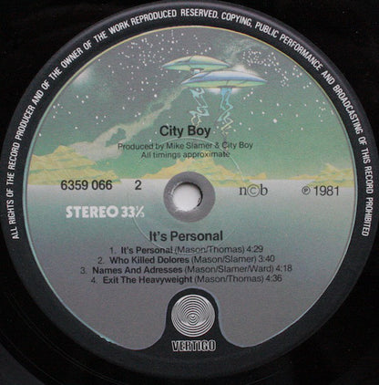 City Boy : It's Personal (LP, Album)