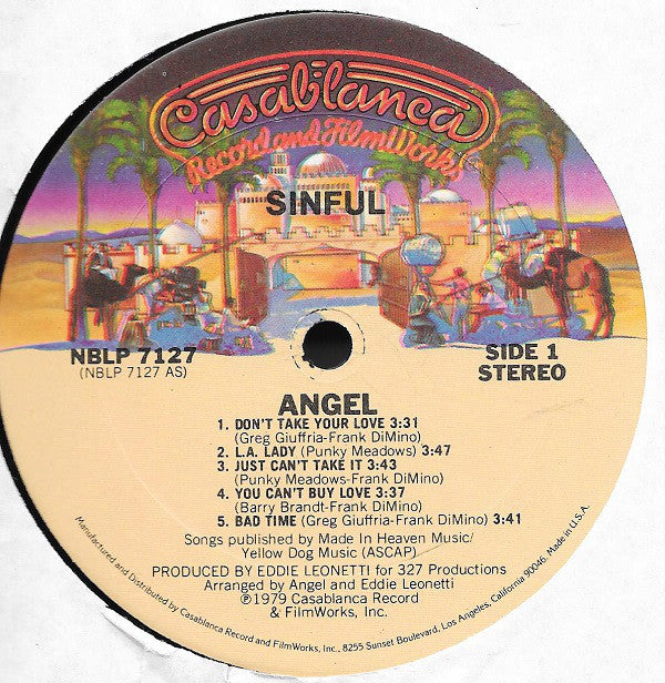 Angel (24) : Sinful (LP, Album, PRC)