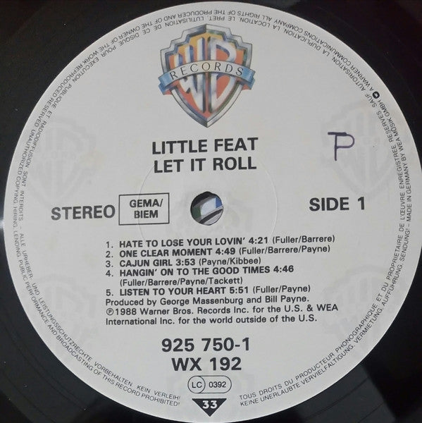 Little Feat : Let It Roll (LP, Album)