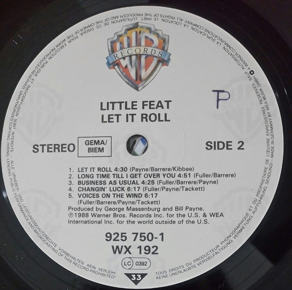 Little Feat : Let It Roll (LP, Album)