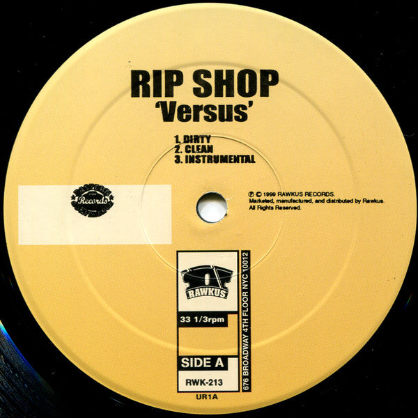 Ripshop : Versus / Crabfakers / Transmitt (12")