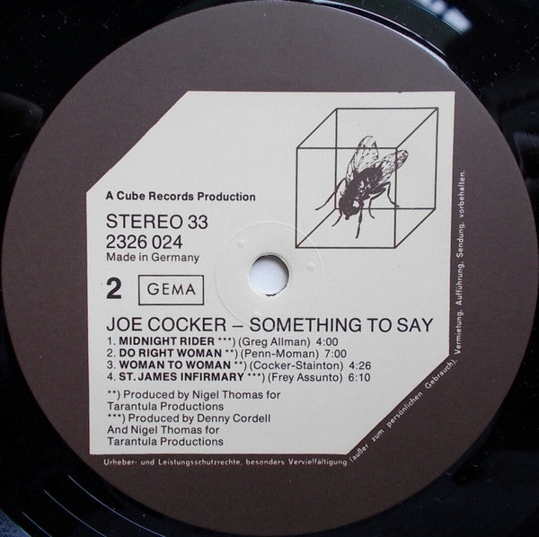 Joe Cocker : Something To Say (LP, Album)