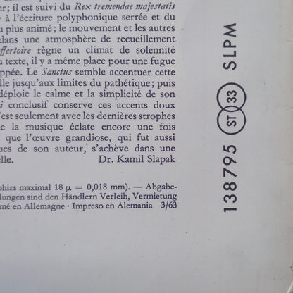 Luigi Cherubini - Czech Singers Chorus, Josef Veselka, The Czech Philharmonic Orchestra, Igor Markevitch : Luigi Cherubini: Requiem (LP, Red)