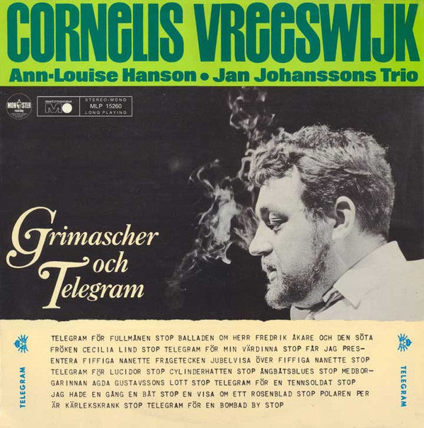 Cornelis Vreeswijk, Ann-Louise Hanson, Jan Johanssons Trio : Grimascher Och Telegram (LP, Album)