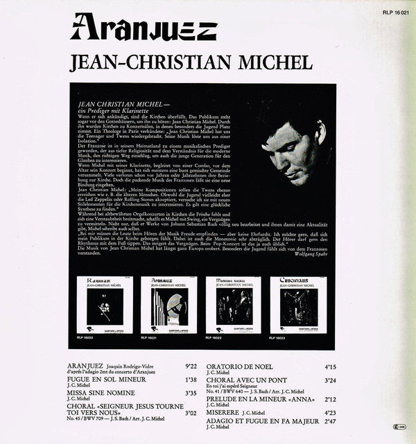 Jean-Christian Michel - Quatuor Avec Orgue : Aranjuez (LP, RP)