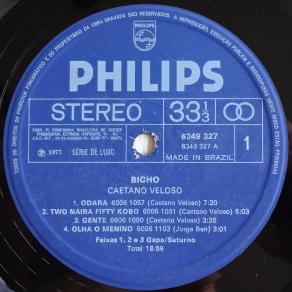 Caetano Veloso : Bicho (LP, Album)