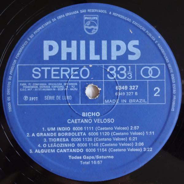 Caetano Veloso : Bicho (LP, Album)