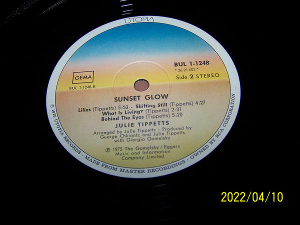 Julie Tippetts : Sunset Glow (LP, Album, Gat)