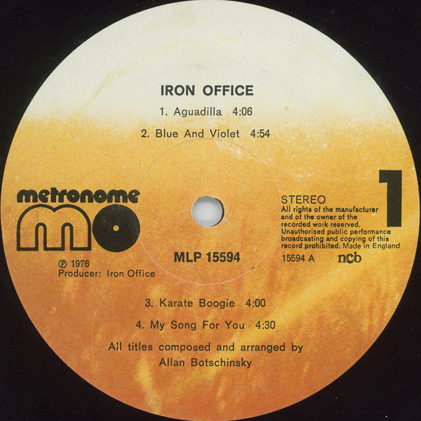 Iron Office : Iron Office (LP, Album)