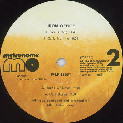 Iron Office : Iron Office (LP, Album)