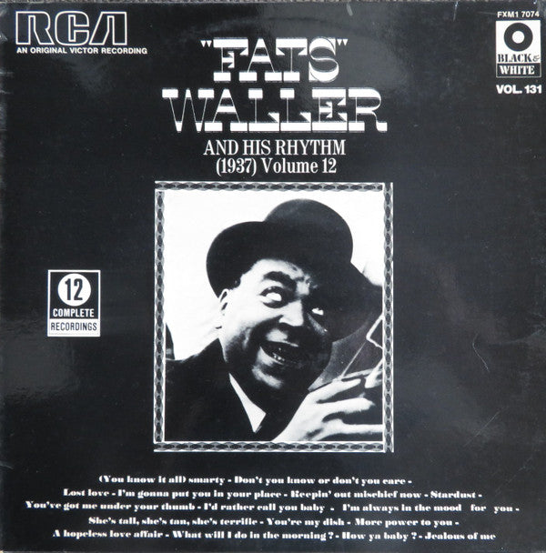 Fats Waller & His Rhythm : (1937) Volume 12 (LP, Comp)