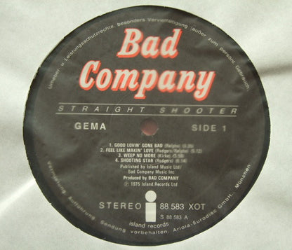 Bad Company (3) : Straight Shooter (LP, Album)