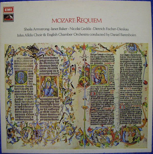 Wolfgang Amadeus Mozart, Sheila Armstrong • Janet Baker • Nicolai Gedda • Dietrich Fischer-Dieskau, John Alldis Choir & English Chamber Orchestra Conducted By Daniel Barenboim : Requiem (LP, RP)