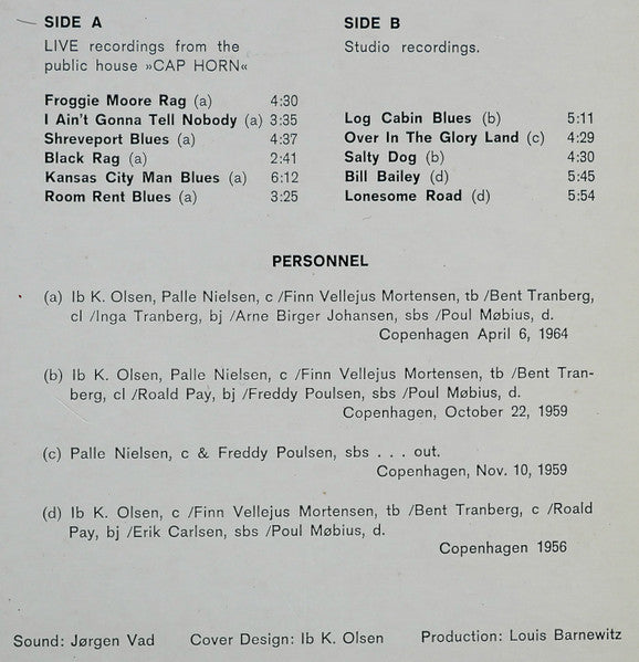 Ib K. Olsens Jazzband : Ib K. Olsens Jazzband 1957, 1959 & 1964 (LP)