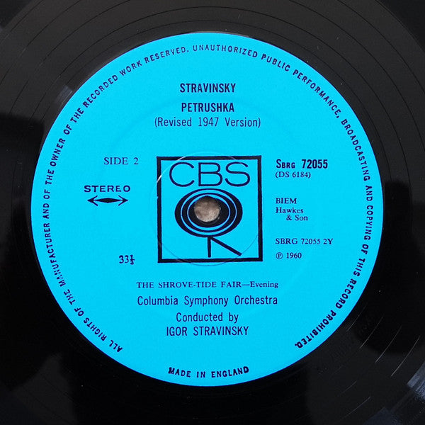 Igor Stravinsky, Columbia Symphony Orchestra : Petroushka (Complete) (LP, RE)