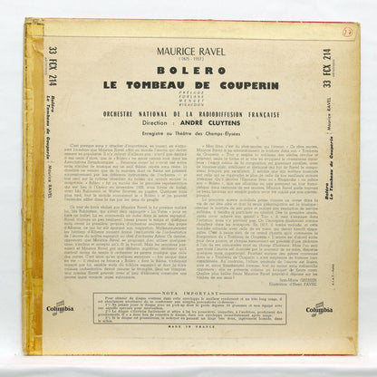 Maurice Ravel / Orchestre National De France / André Cluytens : Le Tombeau De Couperin / Bolero (LP, Album, Mono)