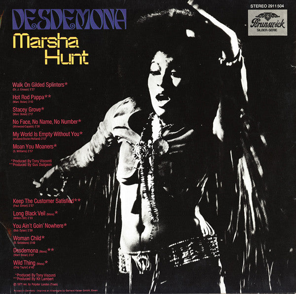 Marsha Hunt : Desdemona (LP, Album, RE)