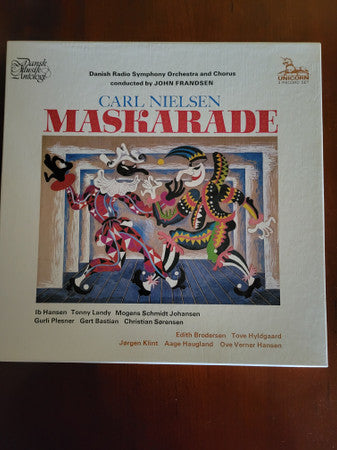 Carl Nielsen, Danmarks Radios Symfoniorkester And Radiokoret Conducted By John Frandsen, Ib Hansen, Tonny Landy, Mogens Schmidt Johansen, Gurli Plesner, Gert Bastian, Christian Sørensen, Edith Brodersen, Tove Hyldgaard, Jørgen Klint, Aage Haugland, Ove Ve : Maskarade (3xLP + Box)