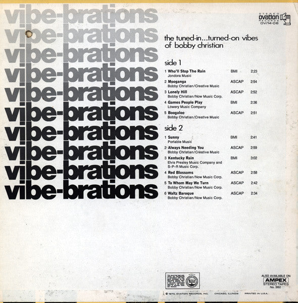 Bobby Christian : Vibe-brations (LP, Album)