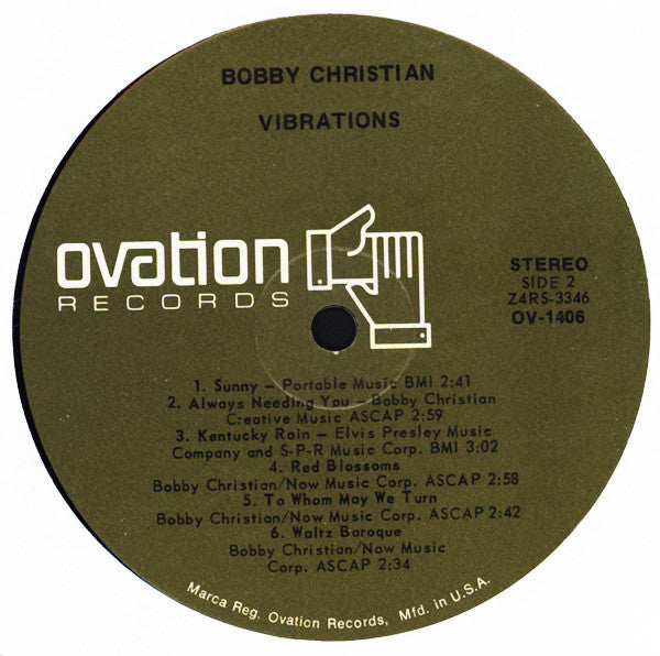 Bobby Christian : Vibe-brations (LP, Album)