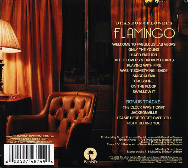 Brandon Flowers : Flamingo (CD, Album, Dlx, Ltd, Dig)