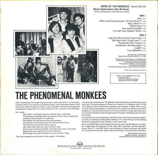 The Monkees : More Of The Monkees (LP, Album)