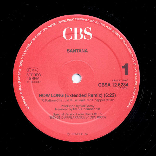 Santana : How Long (12")