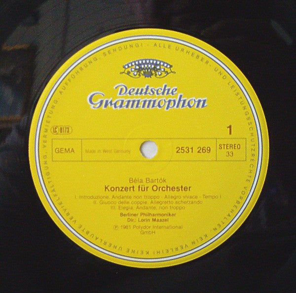 Béla Bartók, Berliner Philharmoniker · Lorin Maazel : Konzert Für Orchester = Concerto For Orchestra / Deux Images (LP)