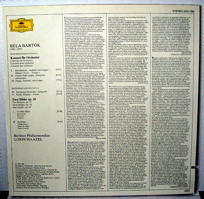 Béla Bartók, Berliner Philharmoniker · Lorin Maazel : Konzert Für Orchester = Concerto For Orchestra / Deux Images (LP)