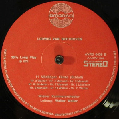 Ludwig Van Beethoven : 12 Kontertänze / 11 Mödlinger Tänze (LP)