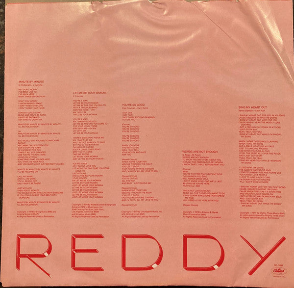 Helen Reddy : Reddy (LP, Album, Jac)