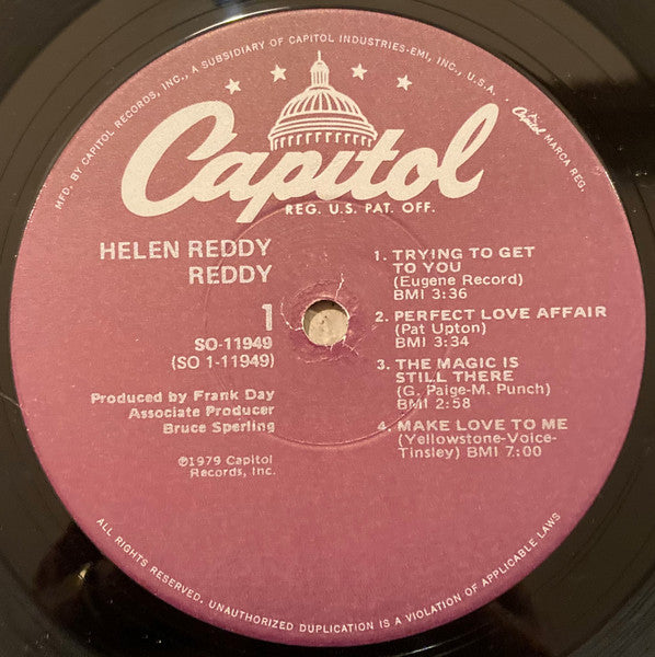 Helen Reddy : Reddy (LP, Album, Jac)