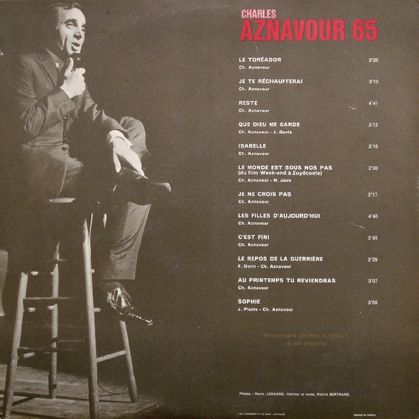 Charles Aznavour : Aznavour 65 (LP, Album, Gat)