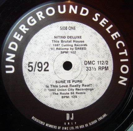 Various : Underground Selection 5/92 (12")