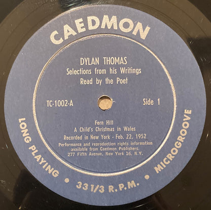 Dylan Thomas : Dylan Thomas Reading A Child's Christmas In Wales And Five Poems Vol.1 (LP)