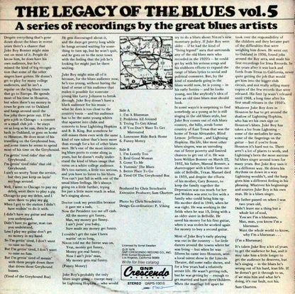 Juke Boy Bonner : The Legacy Of The Blues Vol. 5 (LP, Album, RE)