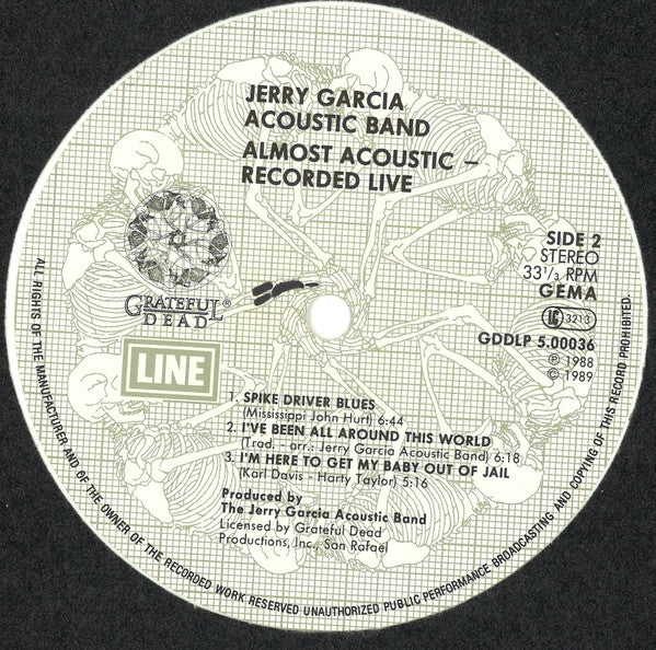 Jerry Garcia Acoustic Band : Almost Acoustic (2xLP, Album, Whi)