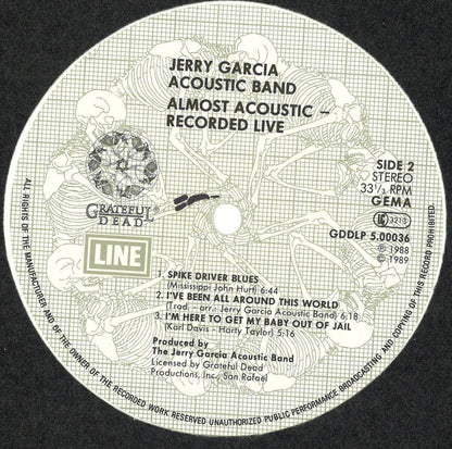 Jerry Garcia Acoustic Band : Almost Acoustic (2xLP, Album, Whi)
