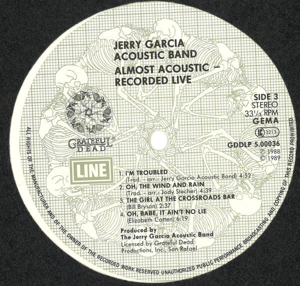 Jerry Garcia Acoustic Band : Almost Acoustic (2xLP, Album, Whi)