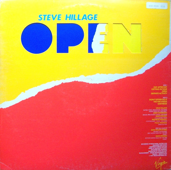 Steve Hillage : Open (LP, Album, die)