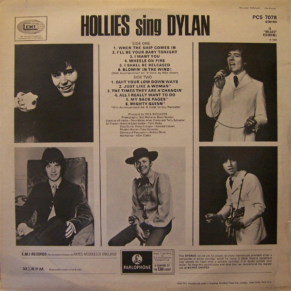 The Hollies : Hollies Sing Dylan (LP, Album)