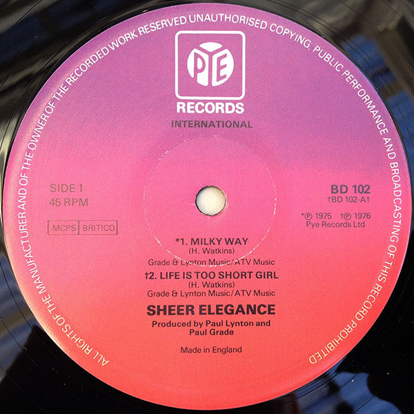 Sheer Elegance : Milky Way (12")