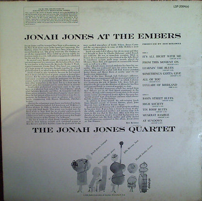 The Jonah Jones Quartet : Jonah Jones At The Embers (LP, Album, RE)